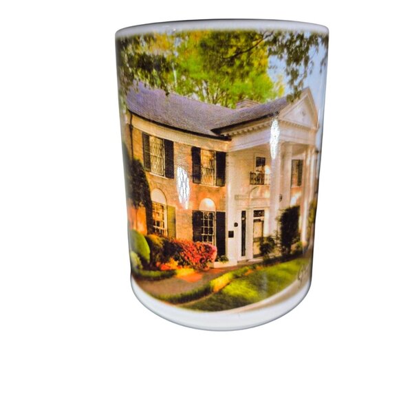 Graceland Home Of Elvis Presley Souvenir Coffee Mug White Ceramic cup - Picture 2 of 6
